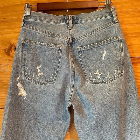 Agolde 90’s Mid Rise Loose Fit Straight Jeans in Fall Out 24 - Picture 8 of 14